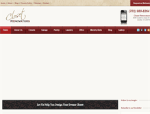 Tablet Screenshot of closetrenovators.com
